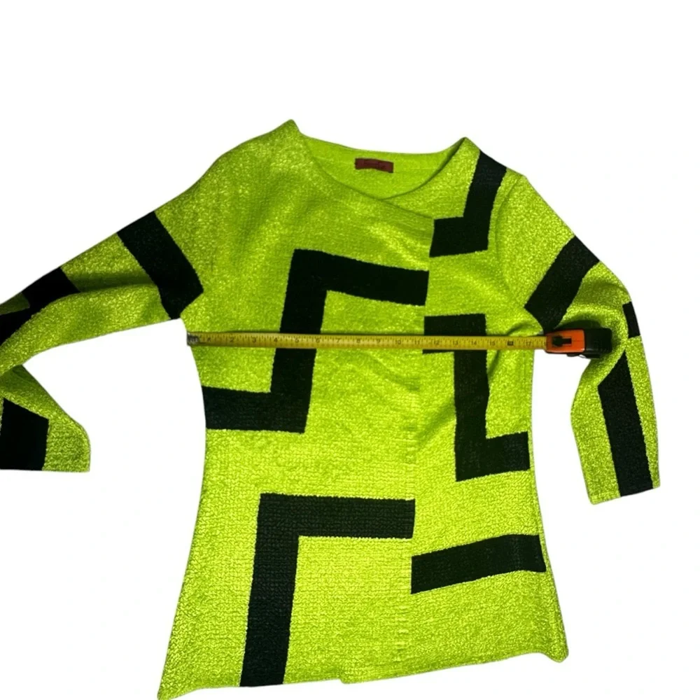 Vintage 80’s Saint Gil Neon Geometric Textured Lightweight Top/Jacket - Picture 6 of 12